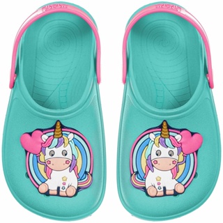 Babuche Infantil Sandália Feminina Menina Criança Calce Fácil Antiderrapante Unicórnio Colorido Chinelo Conforto Macio em Oferta na Shopee