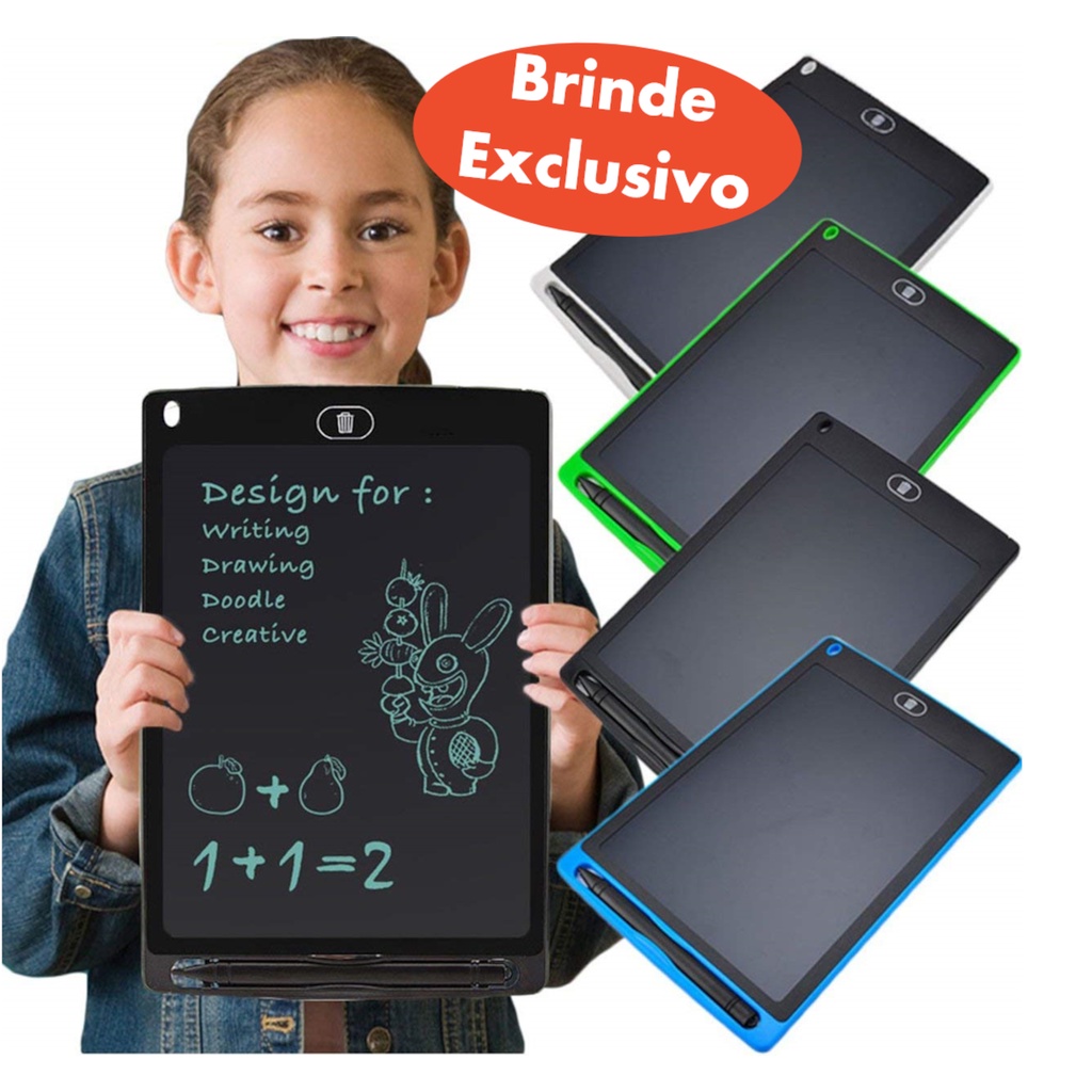 Lousa Mágica Tablet Infantil 12 Pol Digital Educativo Para Criança De Escrever E Desenhar 8,5 e 12 Polegadas Tela Lcd