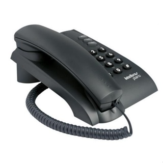 Telefone Residencial Com Fio Pleno Preto Intelbras em Oferta na Shopee