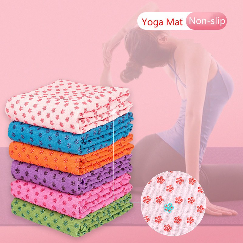 183x62cm Tapete De Yoga Antiderrapante De Algodão Para Exercício De