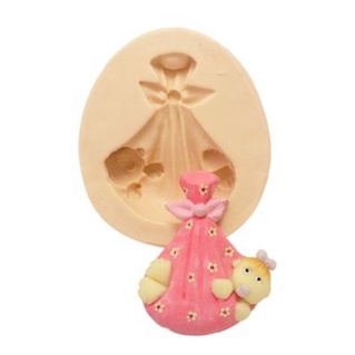 Molde De Silicone Bebê No Saco De Dormir