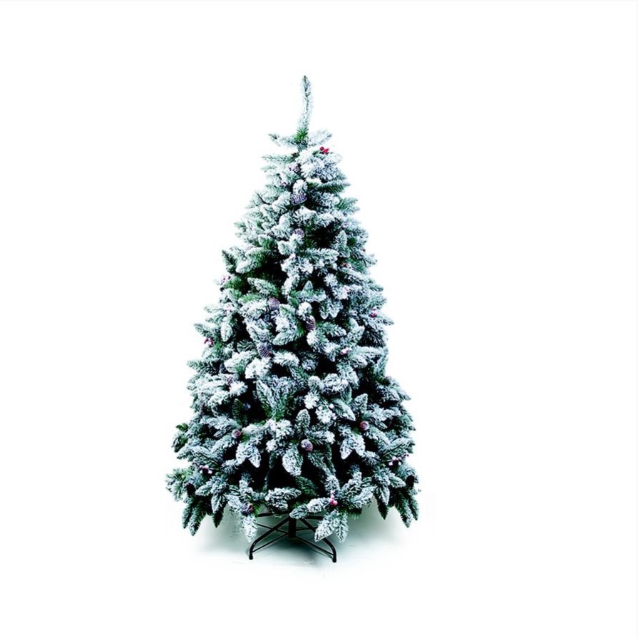 Árvore de Natal Mont Blanc Nevada Verde 1,50m - 01 unidade - Cromus Natal - Rizzo Embalagens