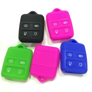 4 Botões Capa De Chave De Borracha De Silicone Para FORD Focus LINCOLN MERCURY Edge Fusion Carro Remoto