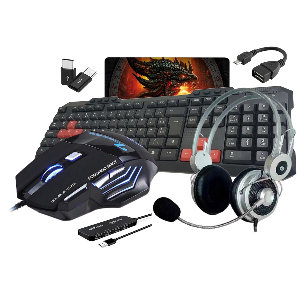 Kit Gamer Para Celular Mobilador Completo Free Fire Pubg Shopee Brasil