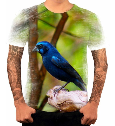 Proportional Inaccurate Grasp Camiseta Camisa Personalizada Pássaro Passarinho Azulão | Shopee Brasil