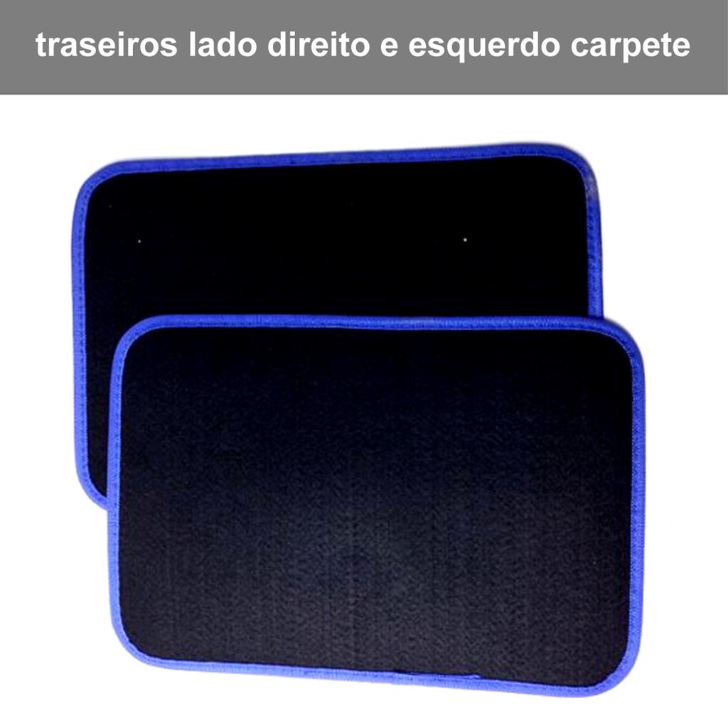 Jogo Tapete Carpete Carro Automotivo Universal Cores 4 Pecas