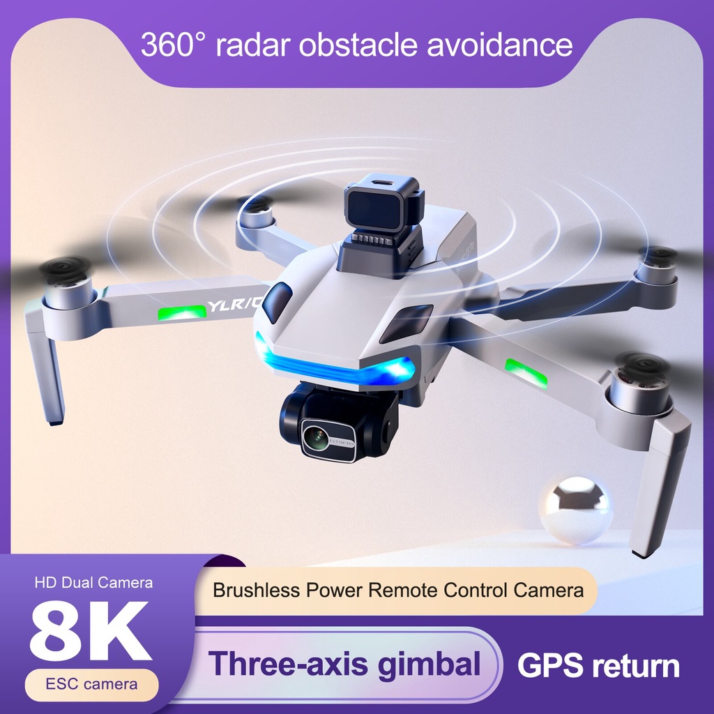 Quadricóptero GPS Drone 8K Profissional Dual HD Câmera 2022 Nova S135