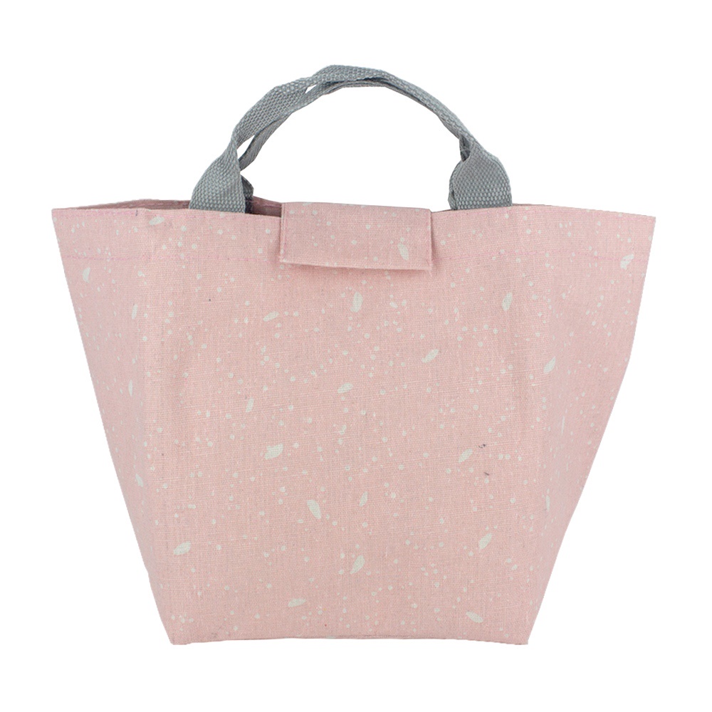 Bolsa térmica em Tecido - Rosa com Branco em Oferta na Shopee