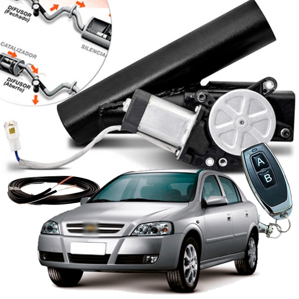 Difusor De Escapamento Esportivo Preto Chevrolet Gm Astra