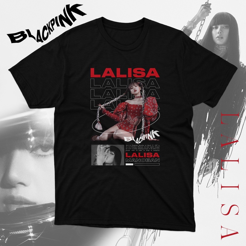 Camiseta T-shirt Unissex Algodão Lalisa Blackpink Single Kpop Lisa em Oferta na Shopee