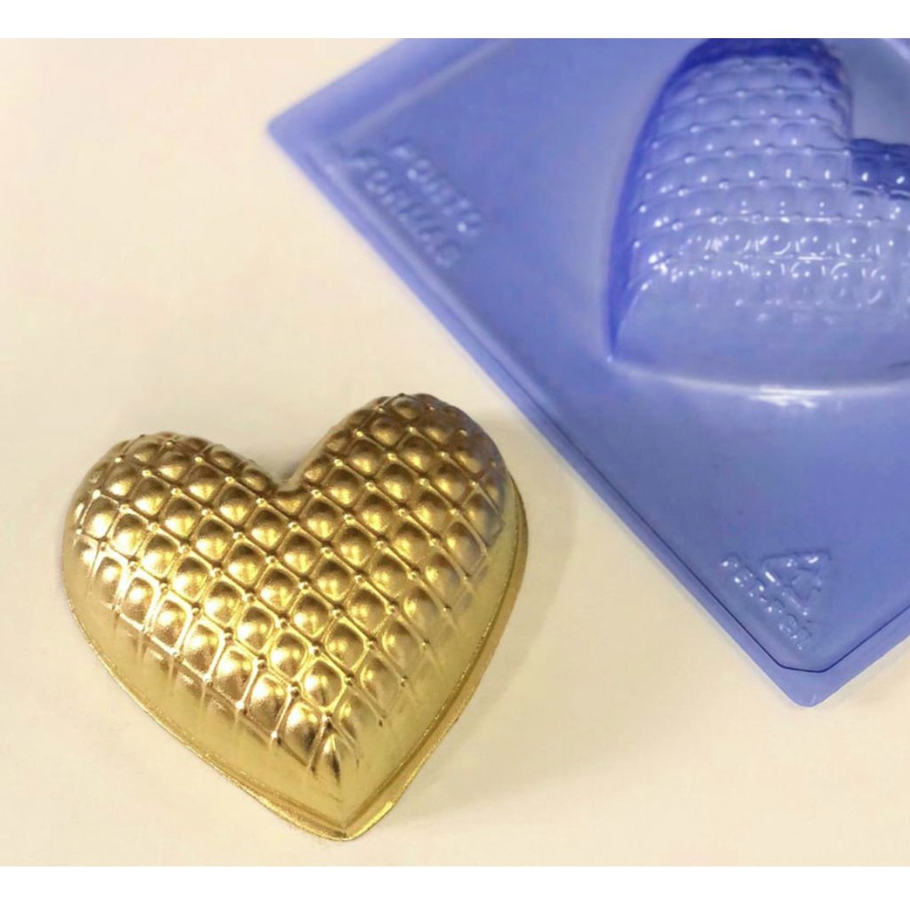 1~5 Forma Porto Com Silicone (3 partes) Para Chocolate CORAÇÃO MATELASSÊ – CÓD P84 em Oferta na Shopee