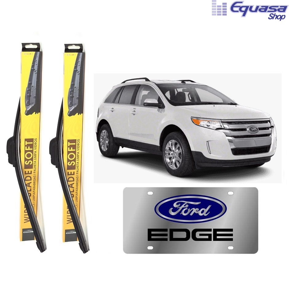 Kit Par 2 Palhetas para Limpador de Parabrisa Dianteiro para Ford Edge 2010 a 2016