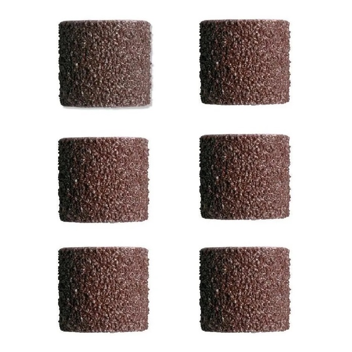 Jogo Tubo De Lixa 6 Peças 1/2 Grana 60 Padrão Dremel 408