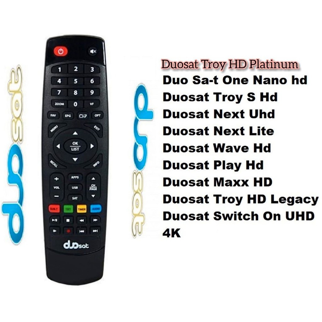 Controle Remoto Para Receptor Duosat Troy S Hd Troy Hd Legacy Troy Hd Platinum One Nan O