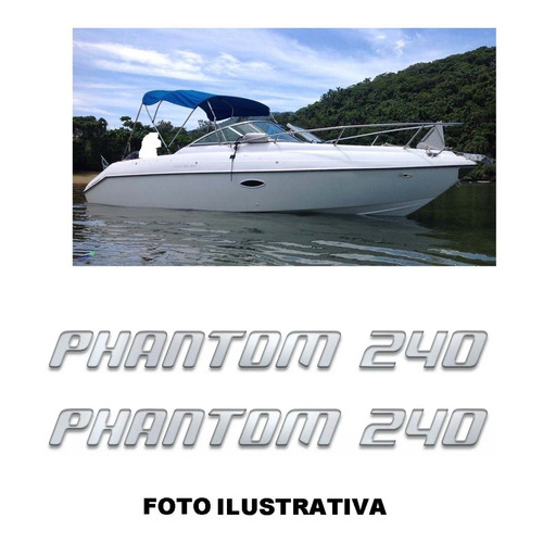 Adesivo Resinados Para Lancha Phantom 240 (par)