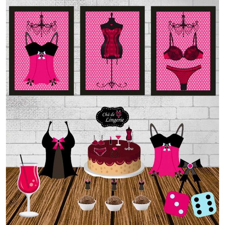 Kit só um Bolinho para Festa Chá de Lingerie *LEIA A DESCRIÇÃO* em Oferta na Shopee