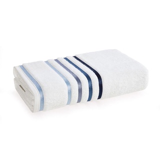 Toalha de Rosto Karsten Fio Penteado Max Lumina Branco/ Azul