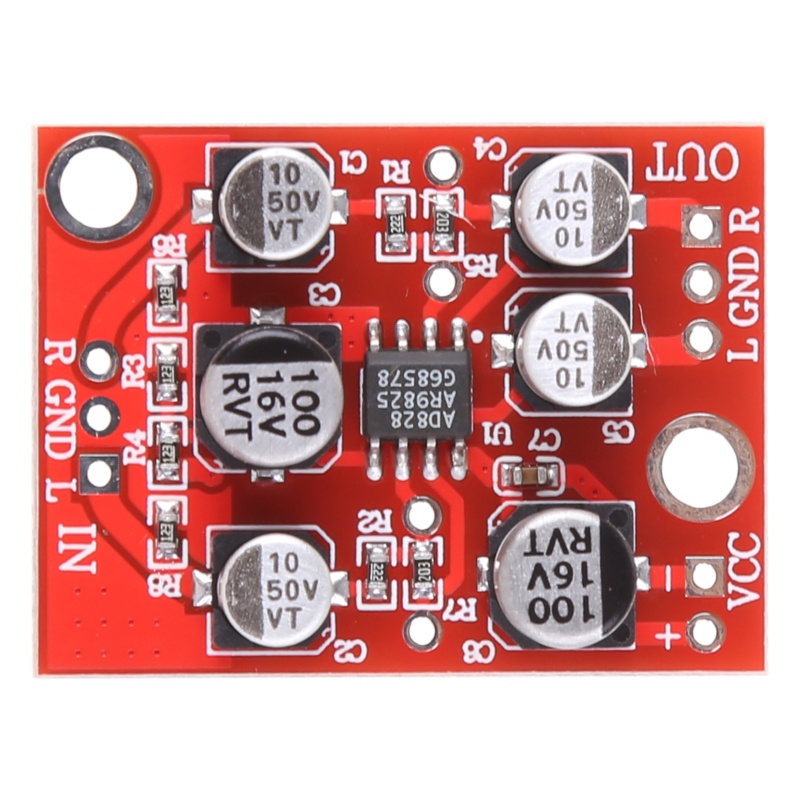 KIN DC 5V-15V 12V AD828 Módulo Pré-Amplificador De Placa Amplificadora De Potência Estéreo