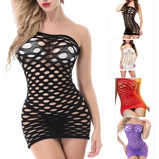 Lingerie Arrastão Sexy Erótica Vestido Sensual