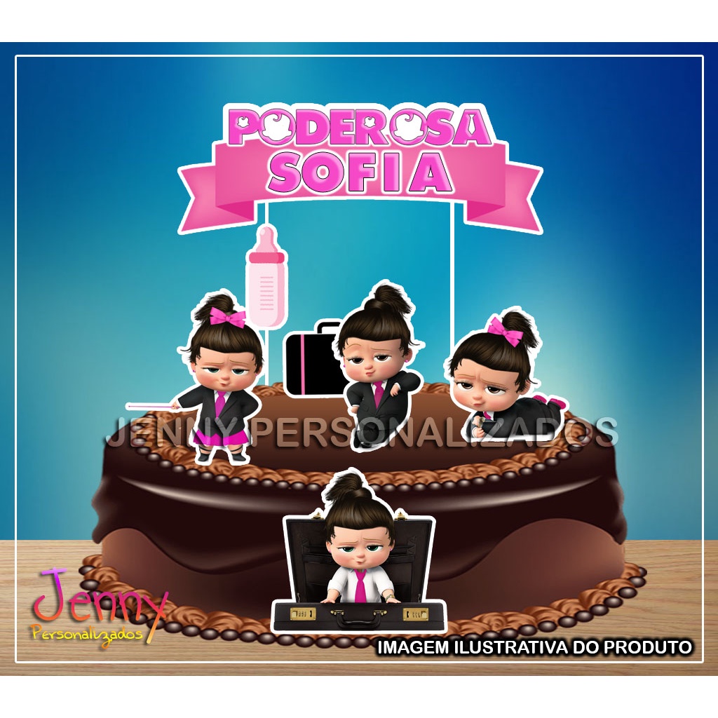 Topo Topper de bolo Poderosa Chefinha Personalizado