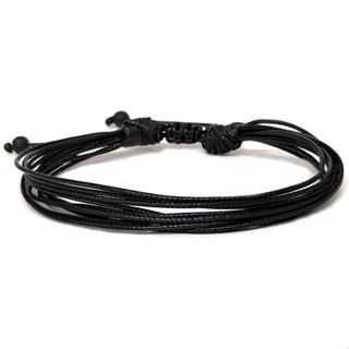 Pulseiras masculinas couro e pedras preta muitas opções em Oferta na Shopee