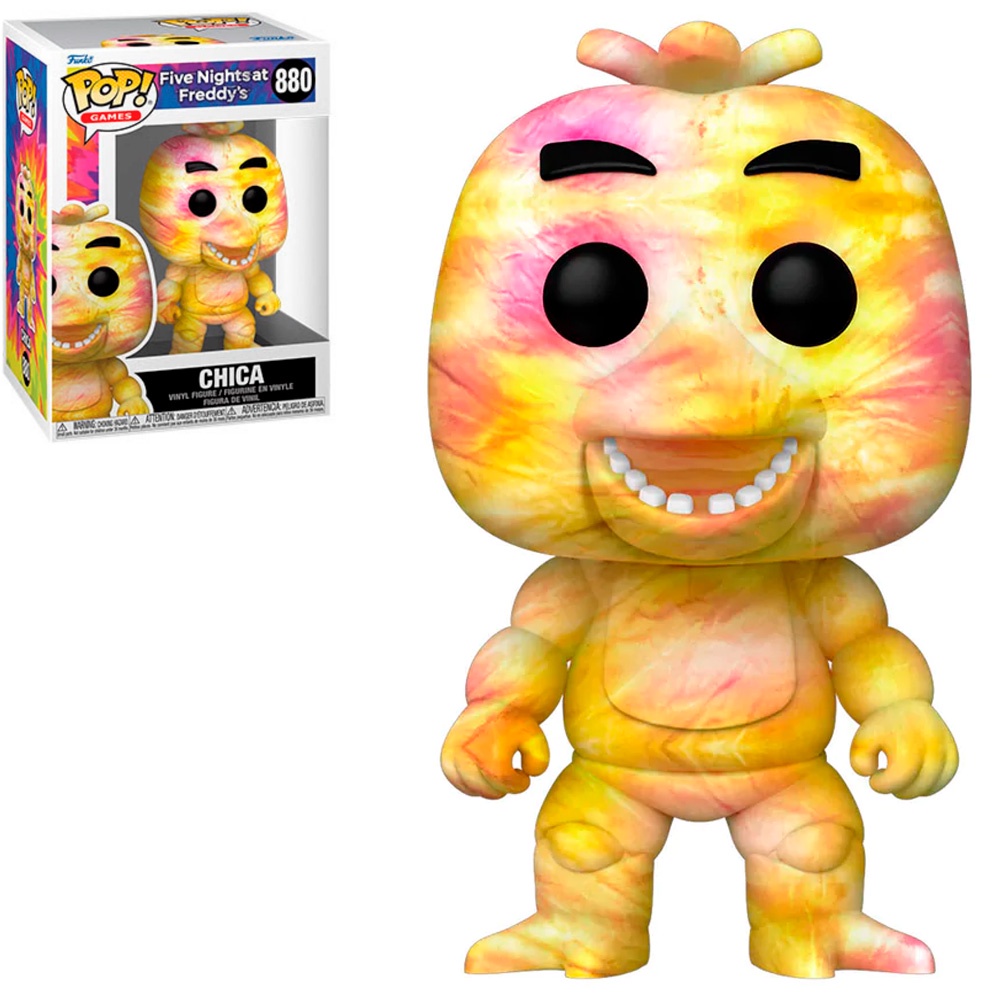 FUNKO POP GAMES FIVE NIGHTS AT FREDDY'S - TIE-DYE CHICA 880 NOVO ORIGINAL em Oferta na Shopee