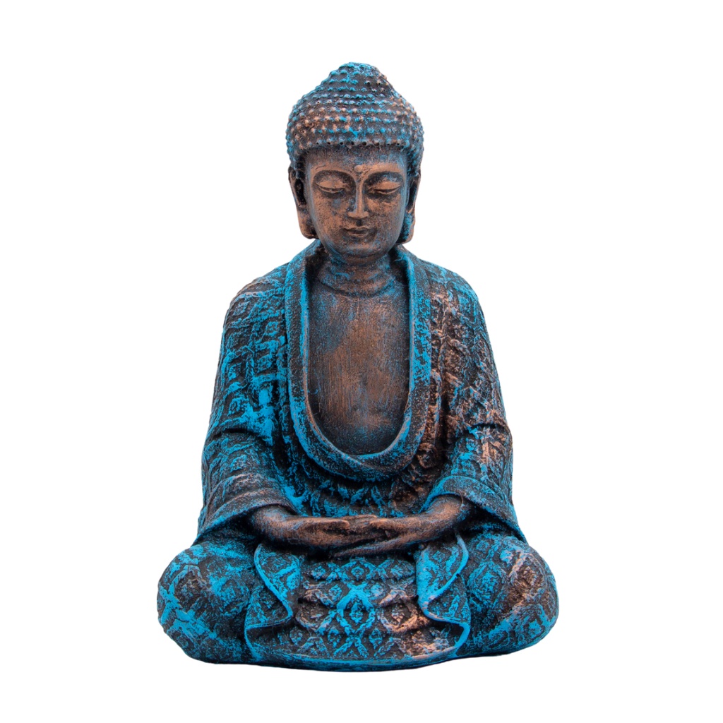 Imagem Estatua Decorativa Buda Hindu Meditando Sabedoria e Prosperidade
