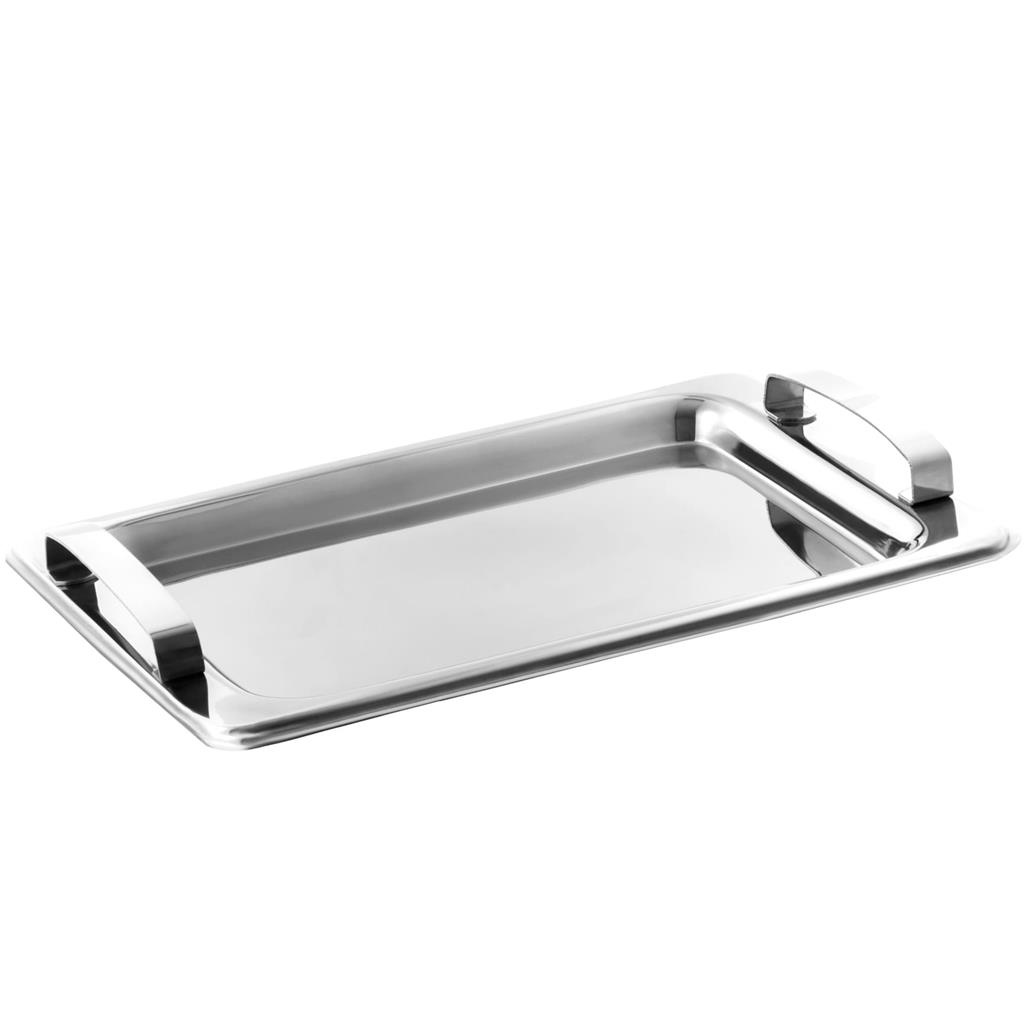 Bandeja Retangular Inox Com Alca Mimo Style Linha Delhi 36cm - Mimo Style