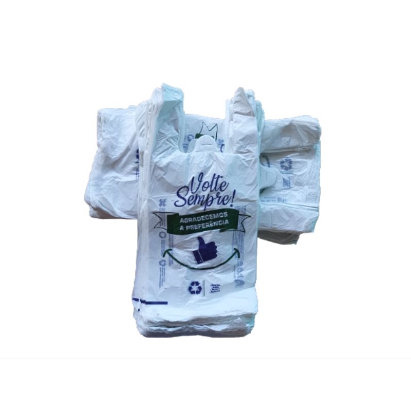sacola vou-te sempre Biodegradável  38x50 1000un  (mercado, açougue, padaria, hotfrut, sorveteria,e outros comércios)