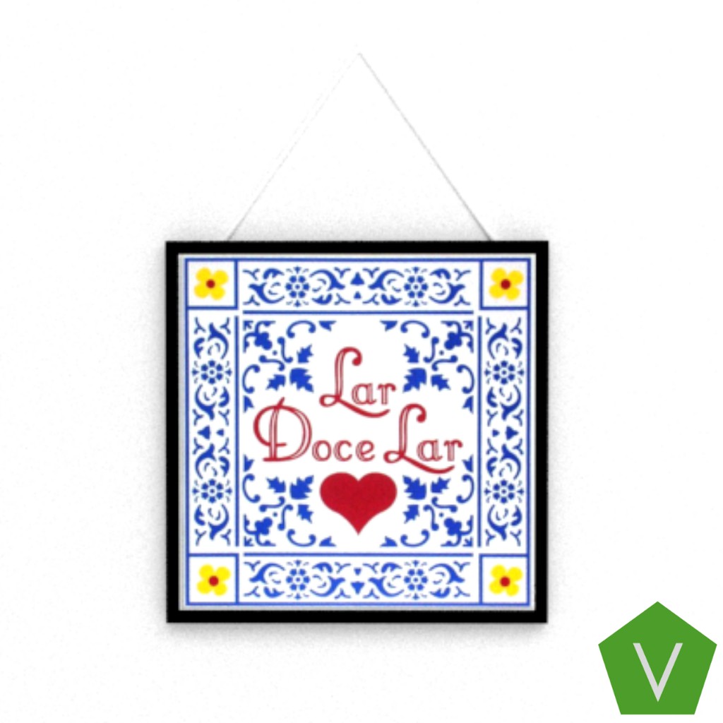 Quadro/placa decorativa Lar doce lar / Home sweet home