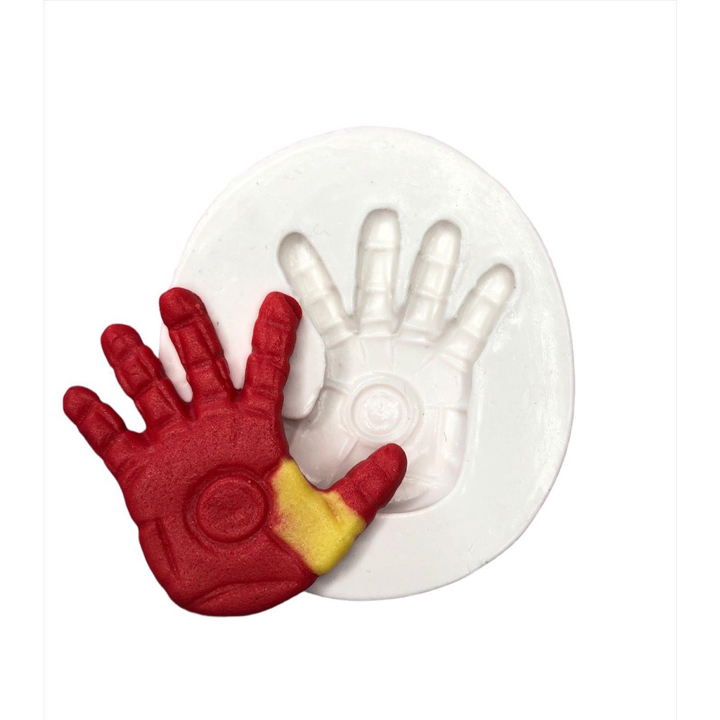 Molde De Silicone Mão Homem De Ferro Molde Para Confeitaria Molde Para Biscuit 451