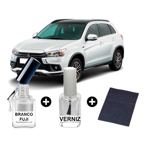 Tinta Tira Risco Automotiva Asx 2018 2019 Branco Fuji Perola