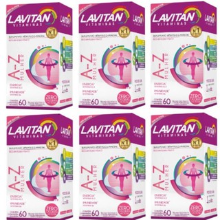 Kit 06 Lavitan AZ Mulher Cimed 60 Comprimidos Cada caixa Total 360 Comprimidos