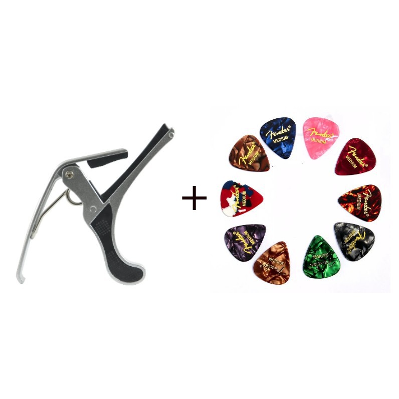 Kit Violão Completo C/ Capotraste Profissional + 10 Palhetas em Oferta na Shopee