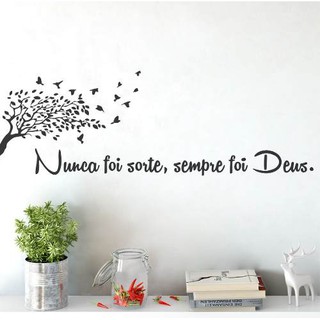 Adesivo Decorativo De Parede Quarto Sala Frase Arvore Deus em Oferta na Shopee
