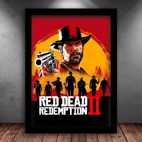 Quadro Decorativo Gamer Red Dead Redemption 2 Arthur