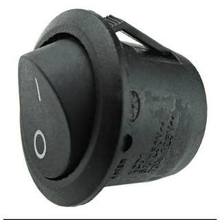Chave Gangorra Redonda On/off 6a 250v 2t Preta
