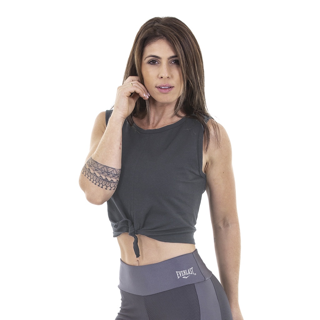 Blusa Cropped Everlast Flores - Feminino