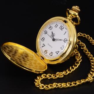 Amarrado Bolso Assista New Unisex Clássico Do Vintage Elegante Relógio De Quartzo Ouro Fob Colar Relogio Moda Casual
