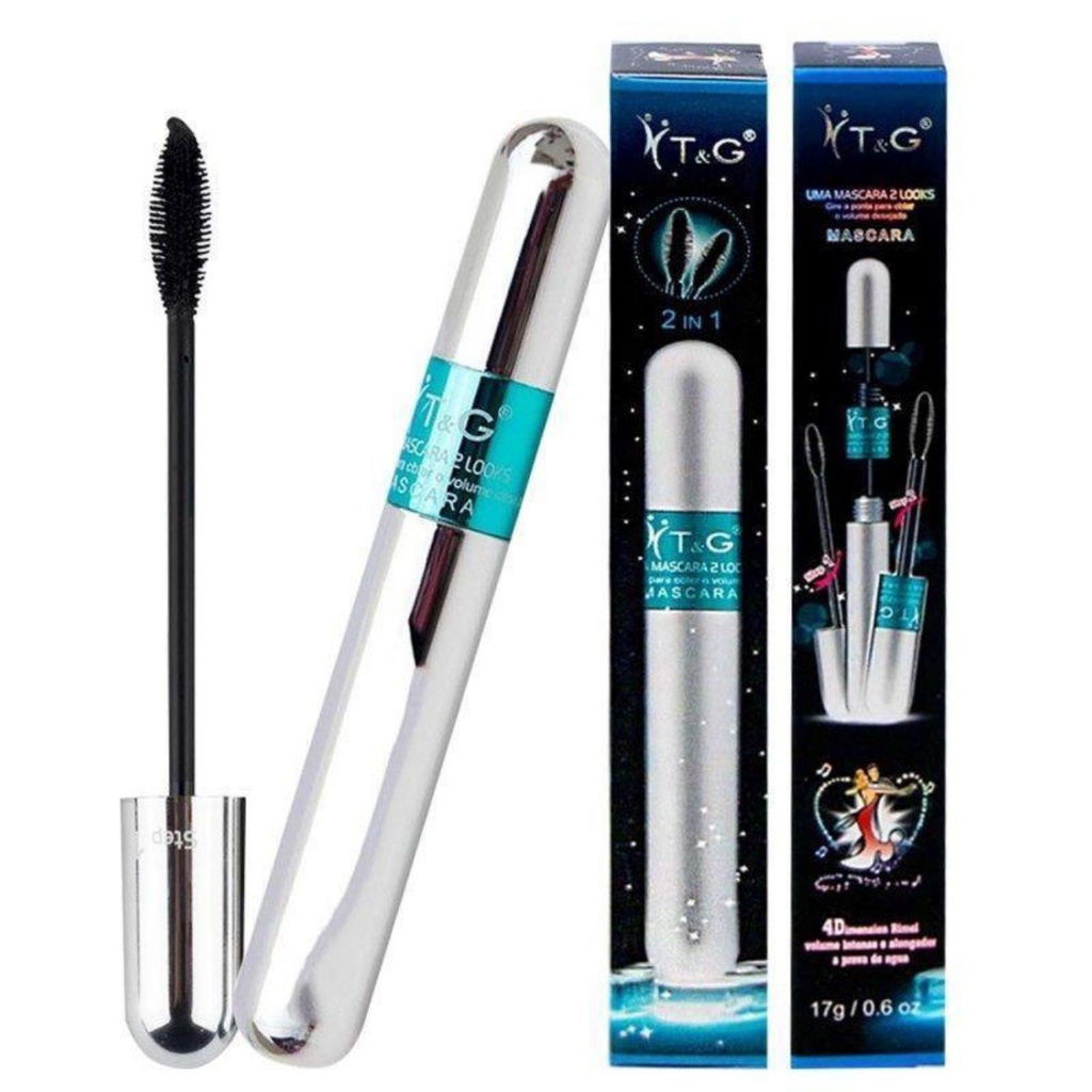 Máscara para cílios T&G Tango RÍMEL 4D cor preto volume