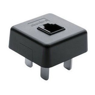 Adaptador Tomada Telefônica Modelo Telebrás Macho + 1 RJ11 Fêmea central