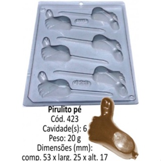 Forma Simples Pirulito Pé 423  em Acetato BWB Para Bombom e Doces de Chocolate e Confeitaria Doceira Saldão em Oferta na Shopee