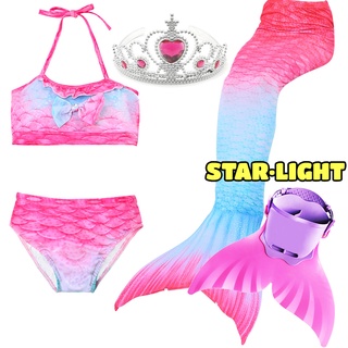 Roupa De Banho / Maiô Infantil Da Sereia / Fantasia / Fantasia De Festa De Aniversário