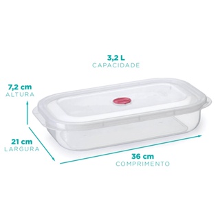 Pote raso com válvula 3,2 litros em Oferta na Shopee