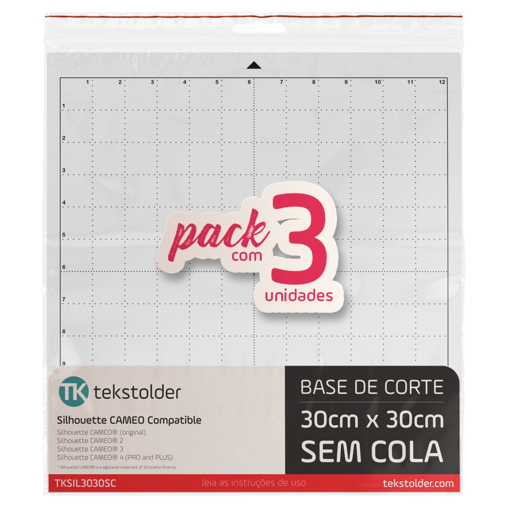 SILHOUETTE PACK COM 3 PEÇAS - BASE DE CORTE 30X30 SEM COLA