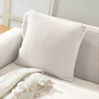 Capa De Almofada Cor Sólida Tricô 45x45 cm Macio Sofá Elástico Quadrado Nordic Sofá Fronha (Hooking)