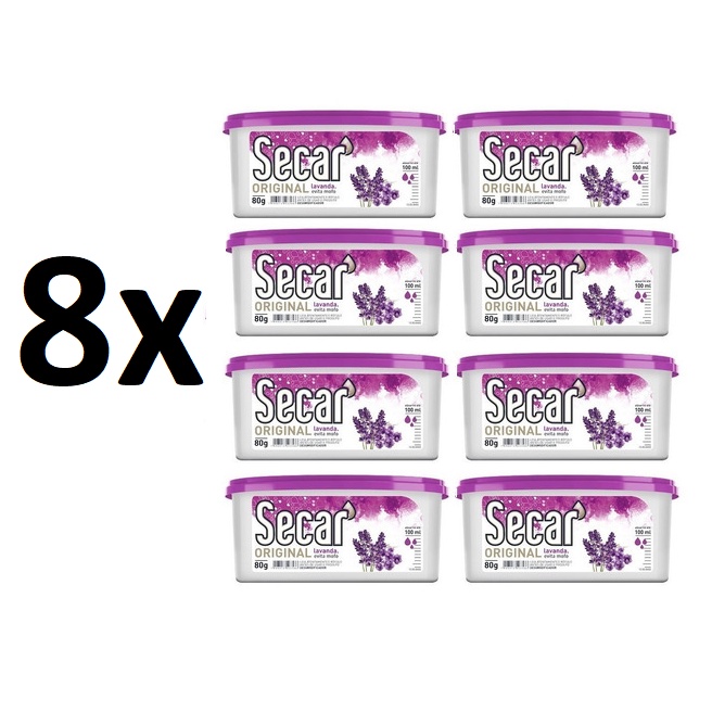 8 unid Anti Mofo Desumidificador Secar Original Lavanda 80g
