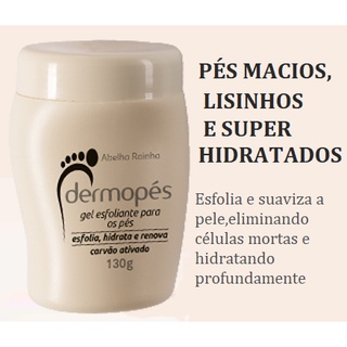 Gel Esfoliante Para os Pés com Carvão Ativado Dermopés - Abelha Rainha 130g