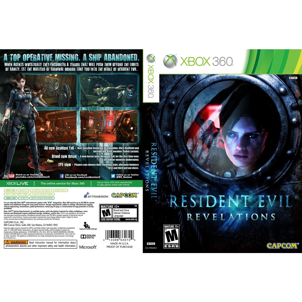 Resident Evil Revelations [ Xbox 360 LT 3..0 ou RGH 3.0 ]