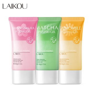 Sakura Gel De Peeling LAIKOU Matcha Esfoliante Facial Remove Pele Morta Clareador Limpeza